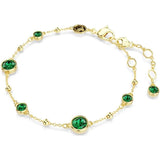 Dainty Emerald Bracelet | Gold