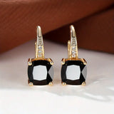 Mystic Sapphire Stone Hoop Earrings | Gold