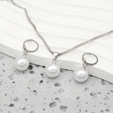 Golden Grace Pearl Jewellery Set | White Gold