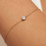 Cléa Moissanite Stone Bracelet | Gold