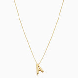 Love letter initial necklace | White Gold
