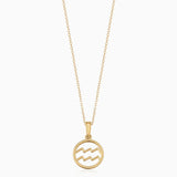 Zodiac sign necklace | Gold