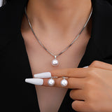 Golden Grace Pearl Jewellery Set | Gold