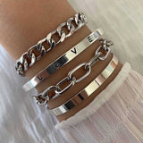 Elan Mercer Bracelet Set | White Gold
