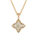 Blue Clover Pendant Necklace | Gold