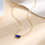 Classic Oval Sapphire Necklace | Gold
