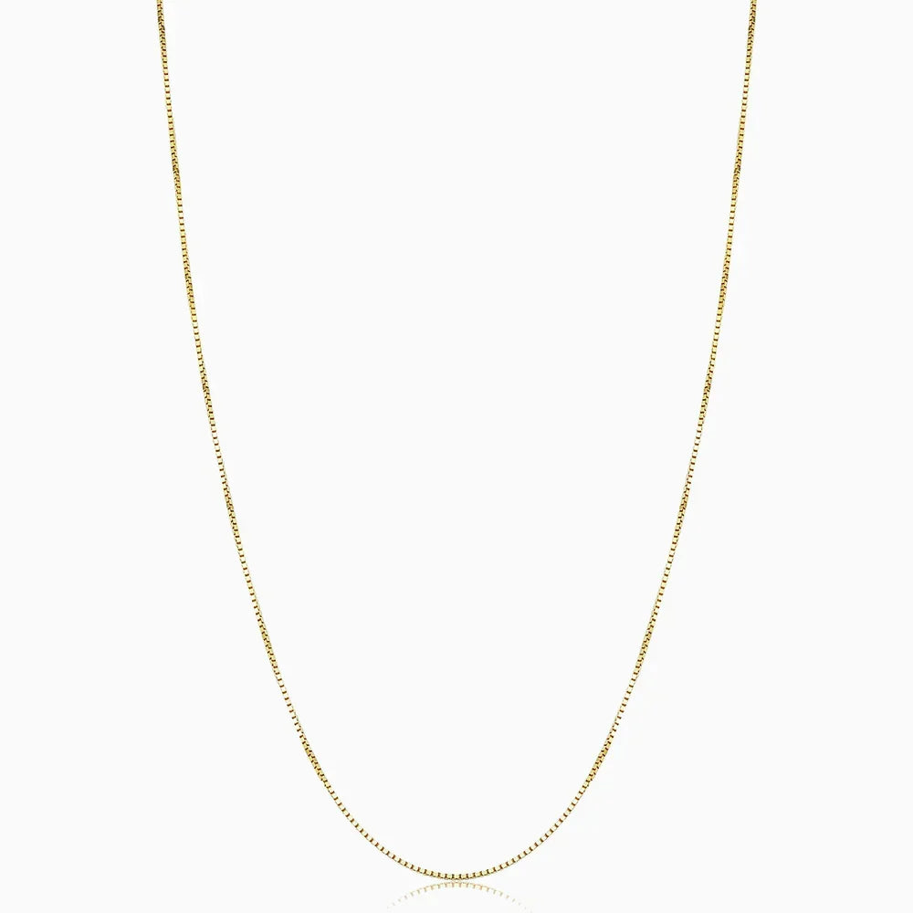 Corner Shop Box Necklace | White Gold
