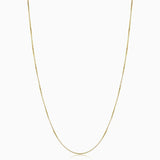 Corner Shop Box Necklace | White Gold