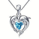 Oceanheart Twins Necklace | White Gold