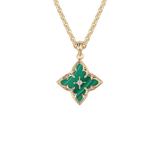 Emerald Clover Pendant Necklace | Gold