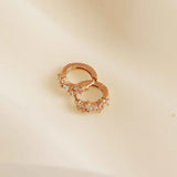 Crystal Cluster Huggies | Gold