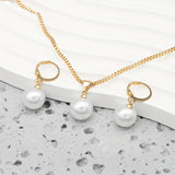 Golden Grace Pearl Jewellery Set | Gold