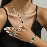 Adriana Lysandre Jewellery Set | White Gold