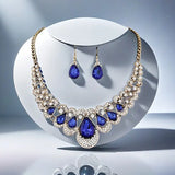 Maevina Sapphire Jewellery Set | Gold