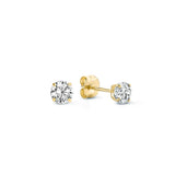 Moon Tear Stone Stud Earrings | Gold
